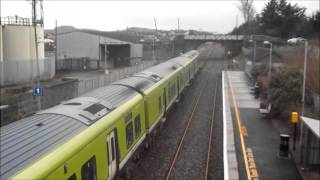 preview picture of video 'IE Commuter Class 29000 DMU arriving and departing arklow'