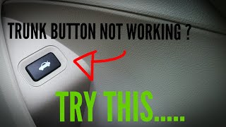 Trunk button not working Honda accord 8th gen