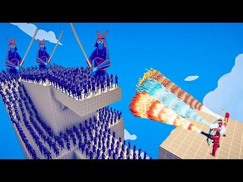 150x SAMURAI + 3x GIANT vs EVERY GODS - Totally Accurate Battle Simulator TABS