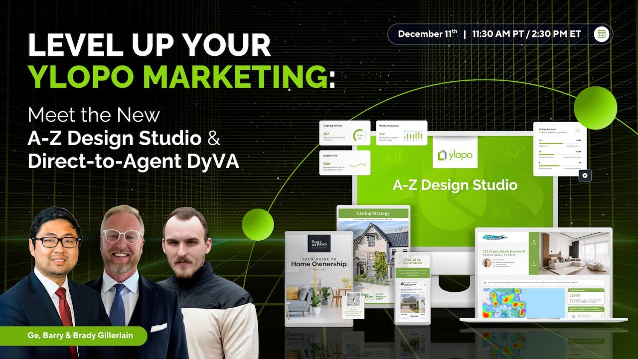 Level Up Your Ylopo Marketing: Meet the New A-Z Design Studio & Direct-to-Agent DyVA