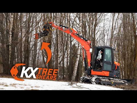 Robust Tree Shear with an Integrated Rotator | KXZ210