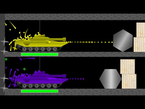 The Tank Battle - Marble Race in Algodoo