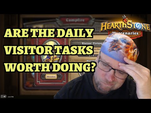 Are the Daily Visitor Tasks Worth Doing for Renown or for Coins? (Hearthstone Mercenaries)