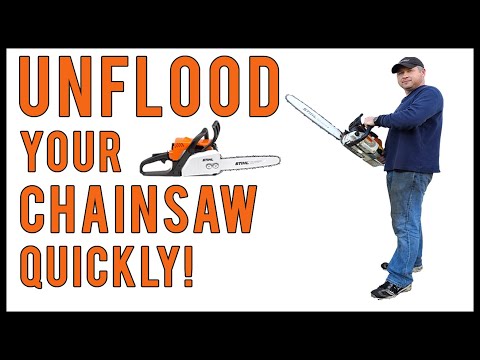 How To Unflood A Chainsaw Quickly With No Special Tools!