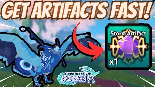 How to GET EVERY ARTIFACT FAST! MEGALODYSTRIX & Quezekel | Creatures of Sonaria Update