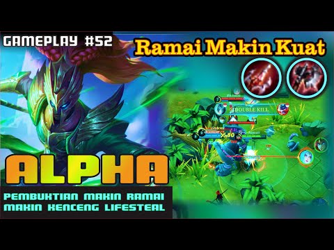 ALPHA DIKEROYOK LAWAN YANG BONYOK - TUTORIAL ALPHA OFFLANE - BUILD TOP GLOBAL ALPHA - MOBILE LEGENDS
