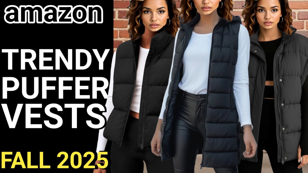 🔥10 BEST TRENDY PUFFER VESTS FOR FALL 2025 ON AMAZON model try on haul