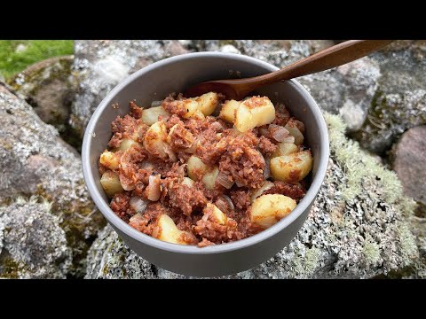 Spiced Corned Beef Hash Recipe - Camp Cooking With a Trangia Stove & The Nomad's Kitchen Spice Rack