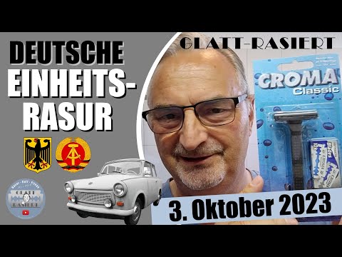 3. OKTOBER EINHEITS-RASUR ║ Croma Classic Rasierhobel / Nassrasur // GLATT - RASIERT