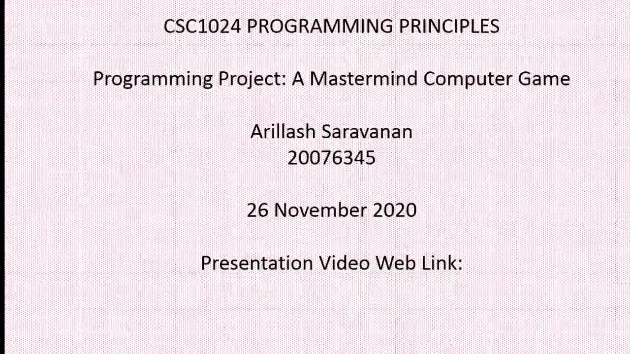 Mastermind Game full python code