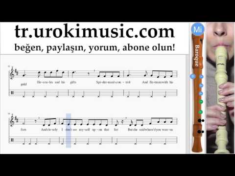 Blok flüt Nasıl Çalınır (B.) The Chainsmokers & Coldplay - Something Just Like This Tablatura Bölüm
