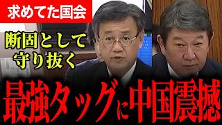 【山田氏と茂木大臣の互いに認め合う最強タッグ！】こんな国会が見たかった！中国から断固として守り抜く！【山田吉彦/国民民主党/茂木敏充】