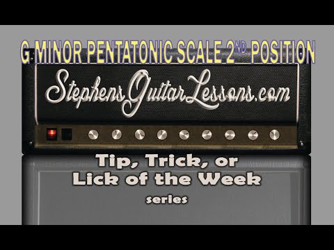 G minor pentatonic scale (2nd position)