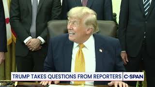 President Trump on Reflecting Pool Vandalism
