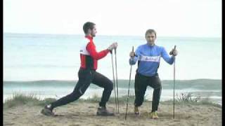 étirement musculaire en Nordic Walking