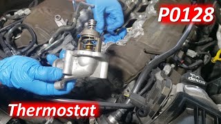 Cadillac CTS, Engine Coolant Thermostat Replacement. P0128 (2014-2019)