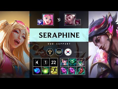Seraphine Support vs Rakan: Killing spree - KR Challenger Patch 25.S1.2