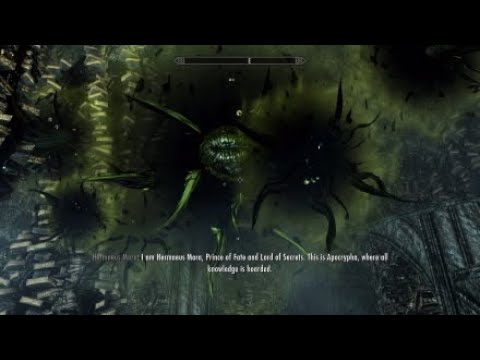 Skyrim all Hermaeus Mora scenes ps4 gameplay