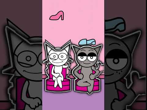 SPRUNKI WENDA X GREY🤍🩶CUTE BARBIE❤️😺PERFECT OUTLINE🤪🫰#sprunki #incredibox #wenda #grey #outline