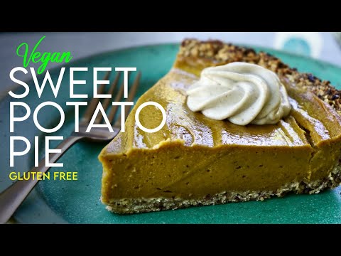THE BEST Vegan SWEET POTATO PIE for the Holidays + Free Printable Recipe!