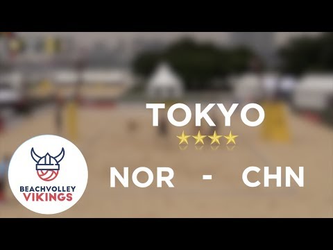 Mol.A/Sorum (NOR) vs. Wu Jiaxin/Ha Likejiang (CHN) 2019 FIVB Tokyo round 1