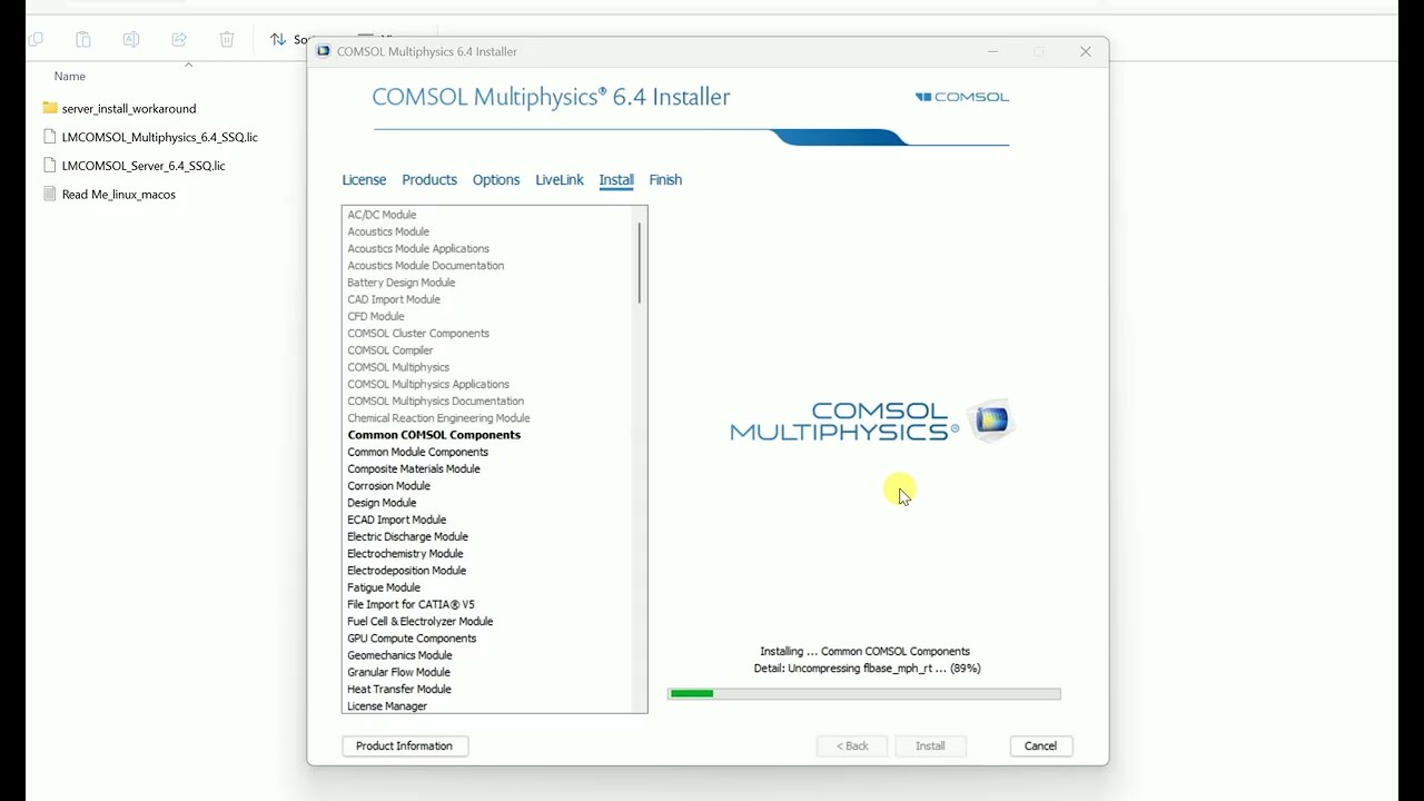 COMSOL 6 .4 Installation