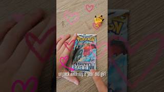 My 8 year old opens a Pokémon pack… 😱 #shorts #kids #pokemon