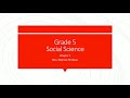 Grade 5 Social science Suji Non-Material Heritage Recap Video 1
