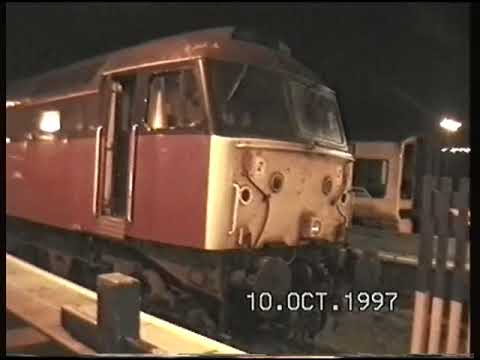 rail express systems class 47776 respected seen arriving into cleethorpes in october 1997