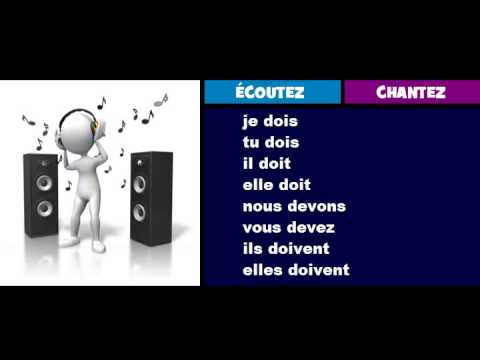 ♫ French Conjugation Song # Devoir ♫ Learn French  ♫