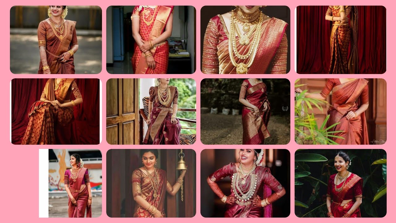 Bridal Maroon Colour Saree Collections | Latest Maroon Sarees |Beautiful Maroon Sarees 2022collectio