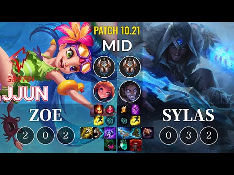 GRF jjun Zoe vs Sylas Mid - KR Patch 10.21