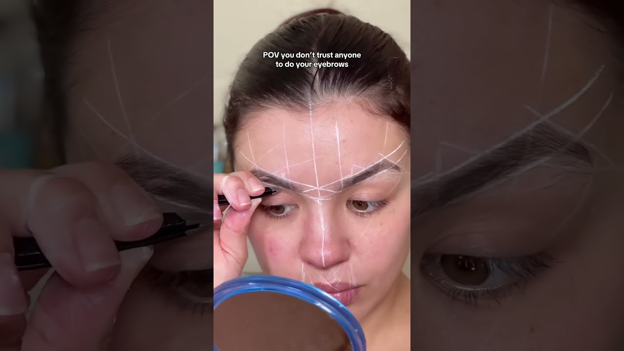 my uneven eyebrows 🤝🏼 this eyebrow mapping string