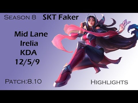 SKT Faker - Irelia vs Swain - JAG Grace - KR LoL Highlights Season 8