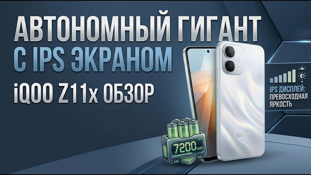 АВТОНОМНЫЙ ГИГАНТ С IPS ЭКРАНОМ | ОБЗОР IQOO Z11X