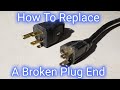 How to replace broken electrical plug end with Leviton plug end adapter