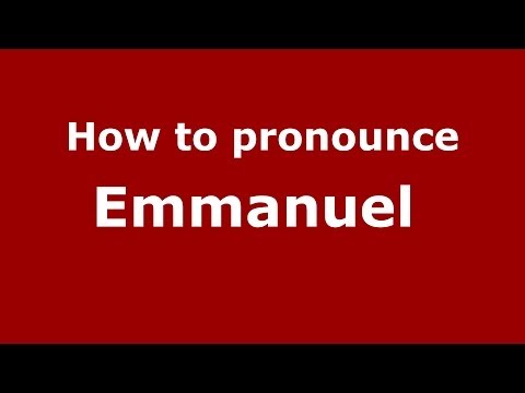 How to pronounce Emmanuel  (French/France) - PronounceNames.com