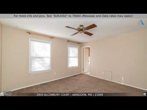 Priced at $330,000 - 2933 ALCONBURY COURT, ABINGDON, MD 21009