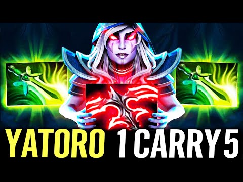 🔥 YATORO Drow Ranger 2x Butterfly 110.000 DMG RAMPAGE — 1 Carry 5 Most Intensive Game Dota 2 Pro