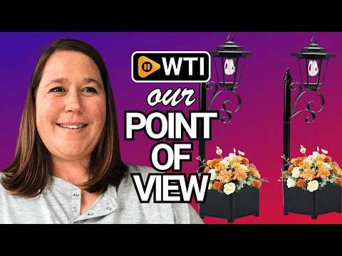 2 Pack Solar Floor Lamps with Planter (2-in-1 Design) - WTI product video review