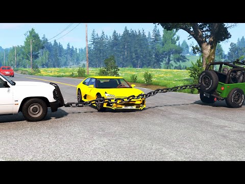 Cars vs Chain – BeamNG.Drive #2