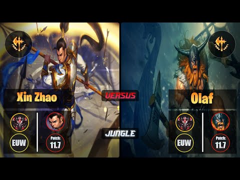 GrandMaster XIN ZHAO [Conqueror] (Jungle) VS  OLAF - Grandmaster EUW Patch 11.7