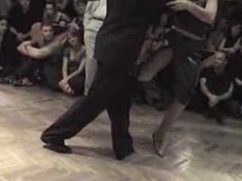  Esteban Moreno  and  Claudia Codega  are  dancing  to  the  tango  "  Zum  "
