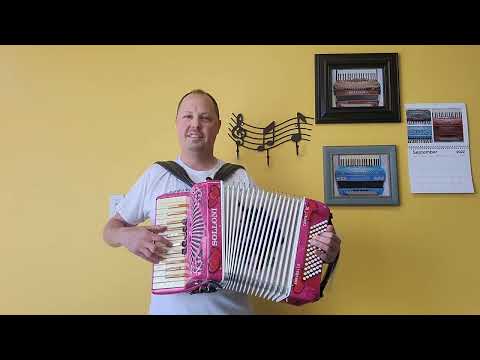 Solloni Compact III - piggy pink (pink pearl celluloid) Custom Designed (Carnegie Accordion Company)