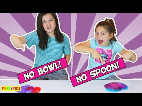 No Bowl, No Spoon Slime Challenge!!!