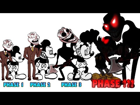 FNF comparison Battle Mr.Trololo & Suicide Mouse - ALL Phases of Friday Night Funkin Animation