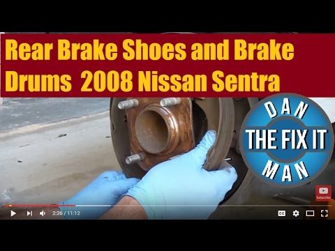 How to Replace Rear Brake Shoes and brake drums on a 2008 Nissan Sentra (drum brakes)