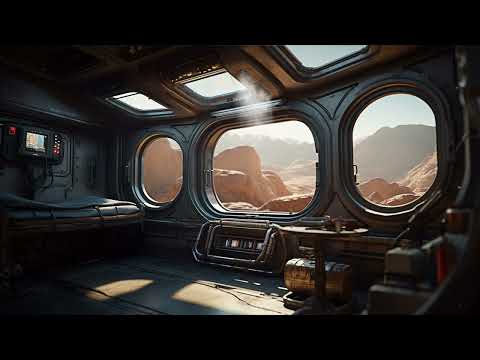 Proxima B Planetary Outpost. Sci-Fi Ambiance for Sleep, Study, Relaxation