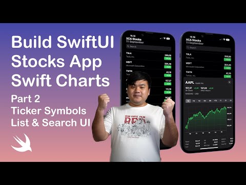 Build Swift Charts Stocks App Part 2 - My Ticker Symbols List & Search Tickers - SwiftUI iOS 16 App