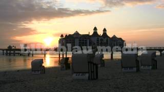 preview picture of video 'Stock Footage Europe Baltic Sea Germany Rügen Island Selllin Pier Ostsee Sunrise Seebrücke Travel'